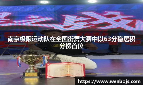 南京极限运动队在全国街舞大赛中以63分稳居积分榜首位